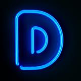 Neon Sign Letter D