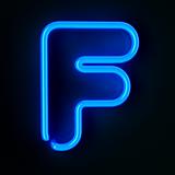 Neon Sign Letter F