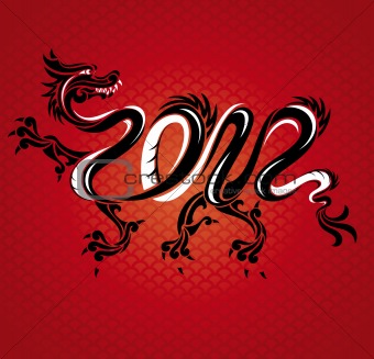 new year dragon card