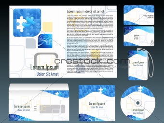 abstract puzzle based digital corporate id