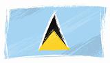Grunge Saint Lucia flag