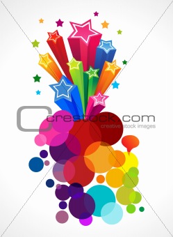 abstract colorful star blast 
