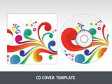 abstract colorful floral cd cover 