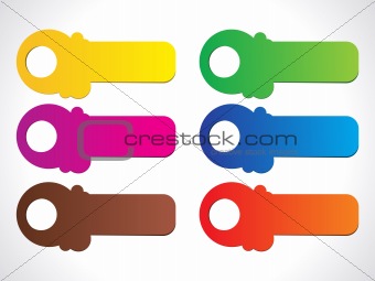 abstract colorful shiny stickers