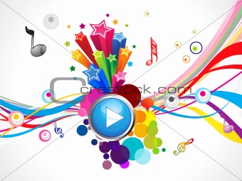 abstract colorful play music concept