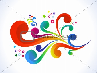 abstract colorful floral 
