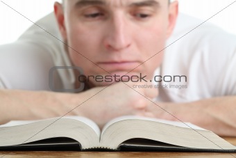 Man studying the Bible