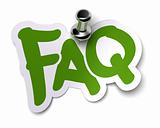 Green FAQ sticker