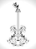 abstract ornamental floral based guitar