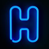 Neon Sign Letter H