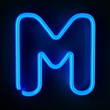Neon Sign Letter M