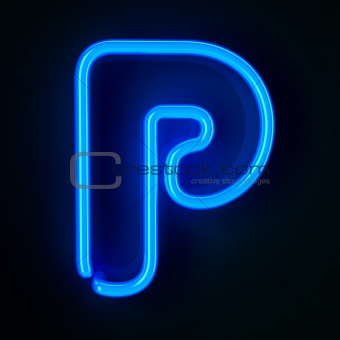 Neon Sign Letter P
