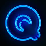 Neon Sign Letter Q