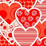 Valentine heart pattern, vector
