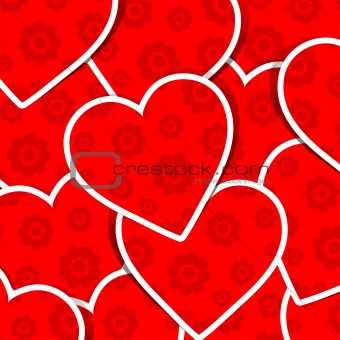 Valentine heart pattern, vector