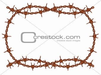 barbed wire frame vector