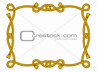 rope frame isolated on white