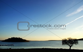 Landscape of Alqueva lake, Portugal