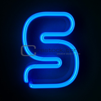 Neon Sign Letter S