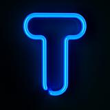 Neon Sign Letter T