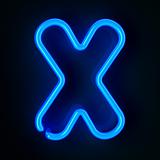 Neon Sign Letter X
