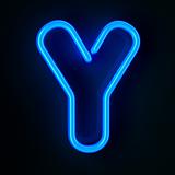 Neon Sign Letter Y