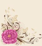floral background with rose