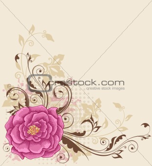 floral background with rose