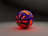 Ball with orange lights from the inside