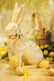 Easter bunny and eggs with a painterly effect 
