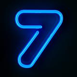 Neon Sign Number Seven