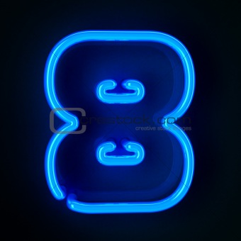 Neon Sign Number Eight