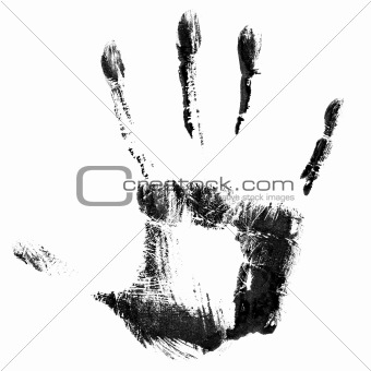 Black hand print