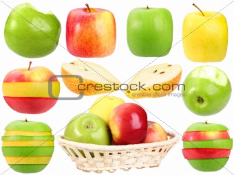 Abstract set of fresh strange fruits