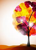 valentine tree, abstract background