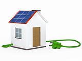 solar house with plug