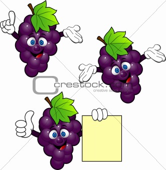Grape Cartoon Character