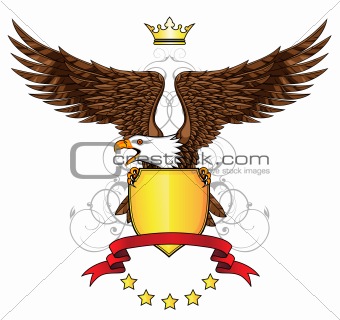Eagle with emblem and shield