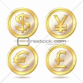 Set of golden coin