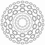 metallic circle chains