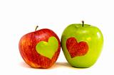 two lovers apples
