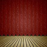 stage red curtain