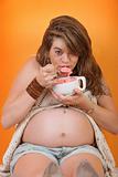 Pregnant Woman Snacking