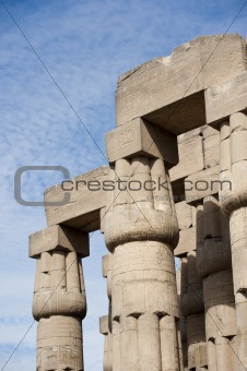 Columns at an ancient egyptian temple