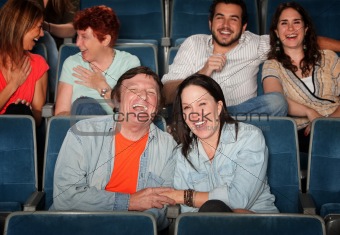 Happy People In Theater