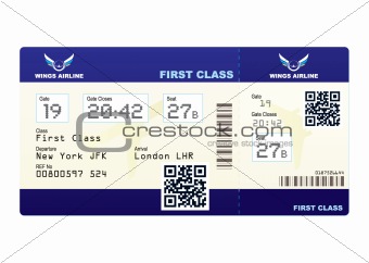 Plane ticket QR code