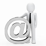 businessman email symbol