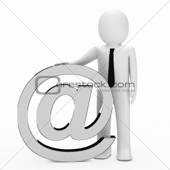 businessman email symbol
