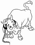 Cow with Headphones