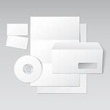 Blank Letter, Envelope, Business cards and CD